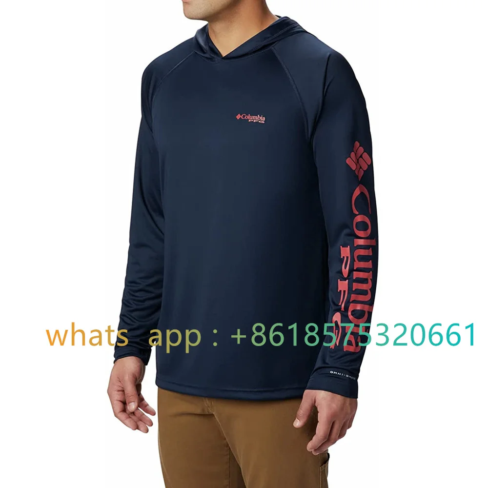 

Men's Upf 50+ Sun Protection Hoodie Shirt Long Sleeve Spf Fishing Outdoor Uv Shirt Hiking Lightweight