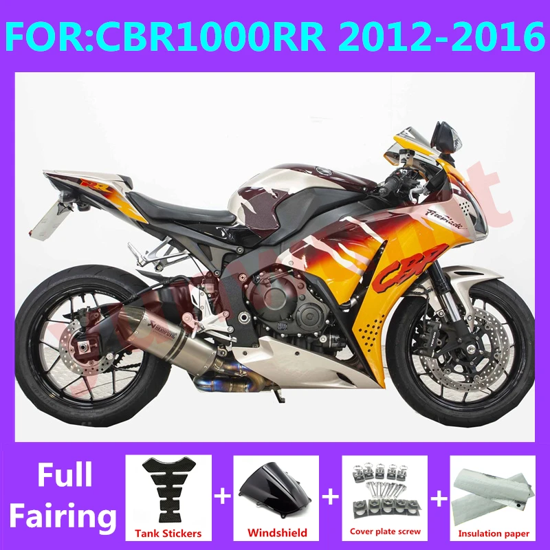 

Новый комплект обтекателей для мотоцикла ABS подходит для CBR1000RR CBR1000 CBR 1000RR 2012 2013 2014 2015 2016 комплекты обтекателей черный желтый