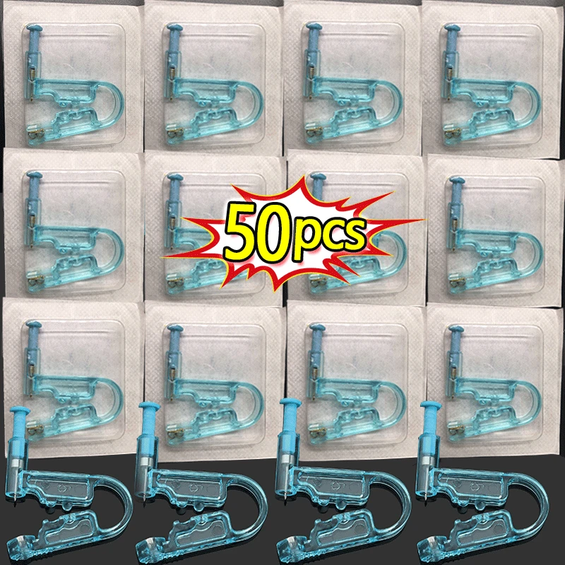 150PCSEarPiercingKitDisposableDisinfectSafetyEarringPiercerMachineStudsNoseCLip