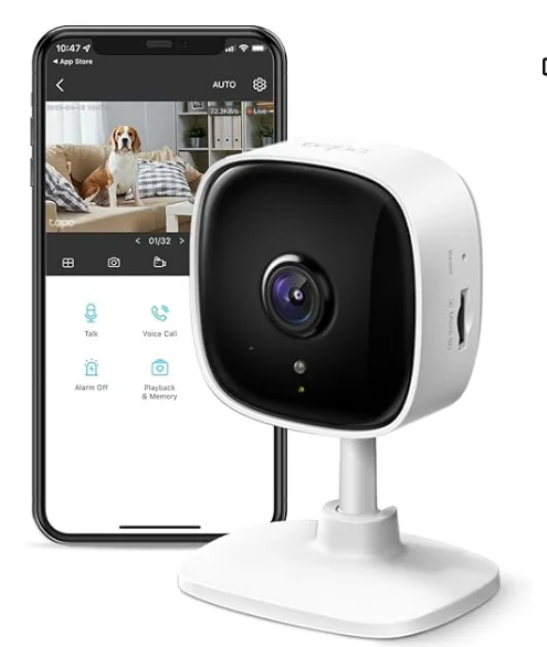 TP-Link Tapo 1080P Indoor Security Camera for Baby Monitor, Dog Camera w/Motion Detection, 2-Way Audio Siren, Night Vision, Clou