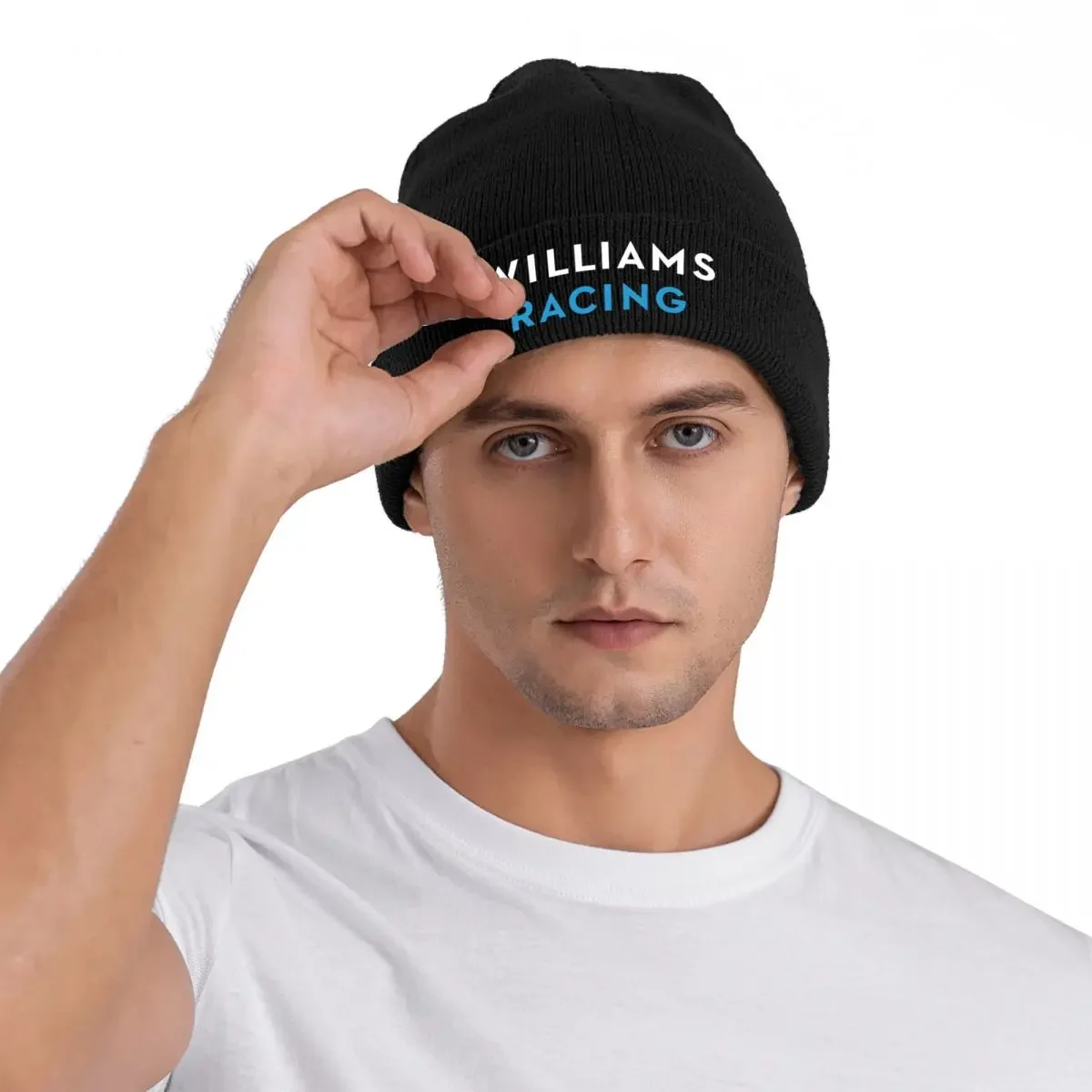 White Williams Racing Skullies Beanies Caps Winter Warm Knitting Hat Bonnet Outdoor Ski Cap 4