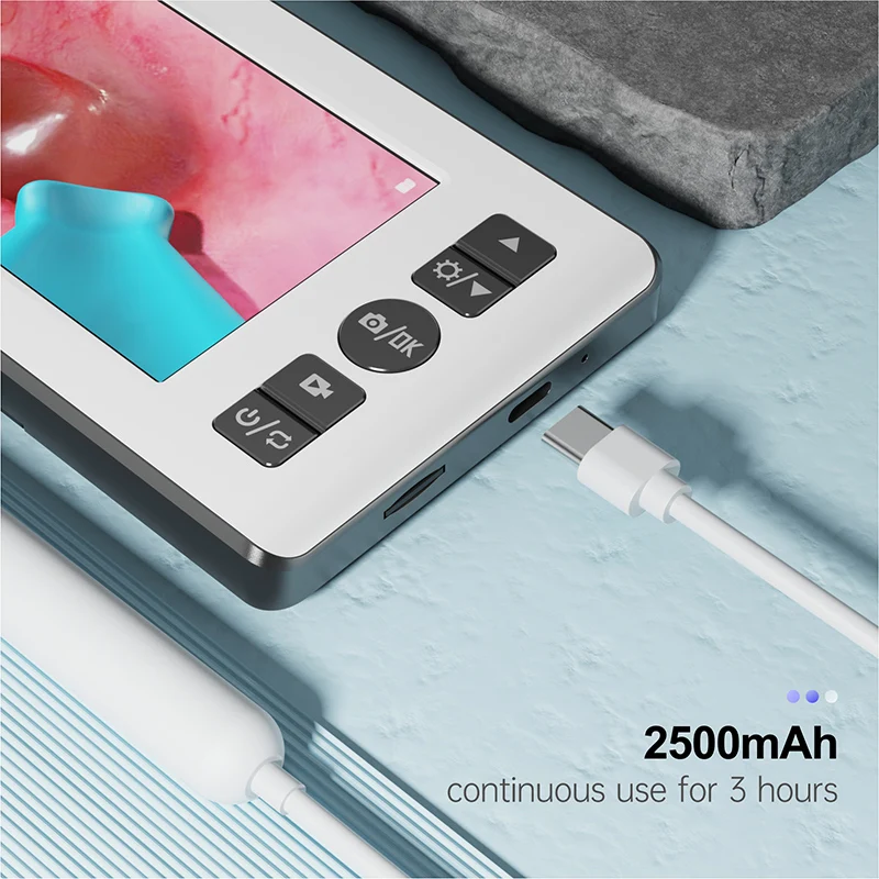 Digital Otoscope with 4.3 inch Screen 1080p HD Smart Visual Ear Camera Ear Wax Removal Tool Support Photo Video Recording