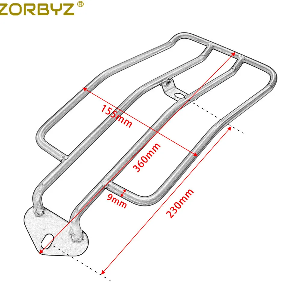 ZORBYZ For Honda Rebel CMX 300 500-Motorcycle Black Steel Rear Solo Seat Luggage Rack Carrier motorcycle luggage rack