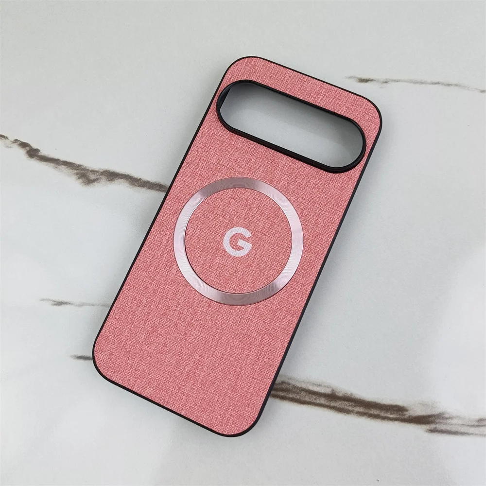 Luxury Fabric Cloth Magnetic Case with Wireless Charging Compatibility