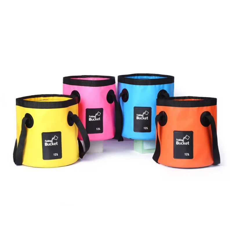 12L folding bucket portable outdoor travel folding bucket bowl sink laundry bag car wash camping multifunctional