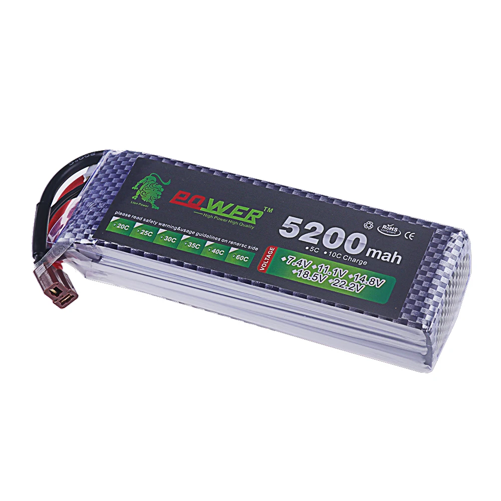 Batterie LiPo 5200mAh 3S 11.1V XT60/XT90/EC5/T pour RC Drone Voiture