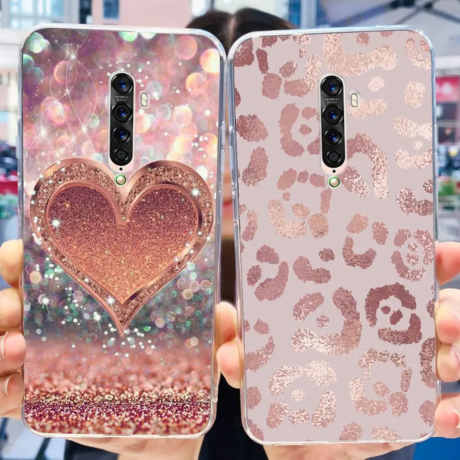 Custodia per Oppo Reno10 5G, custodia protettiva in silicone TPU a fantasia con supporto ad anello