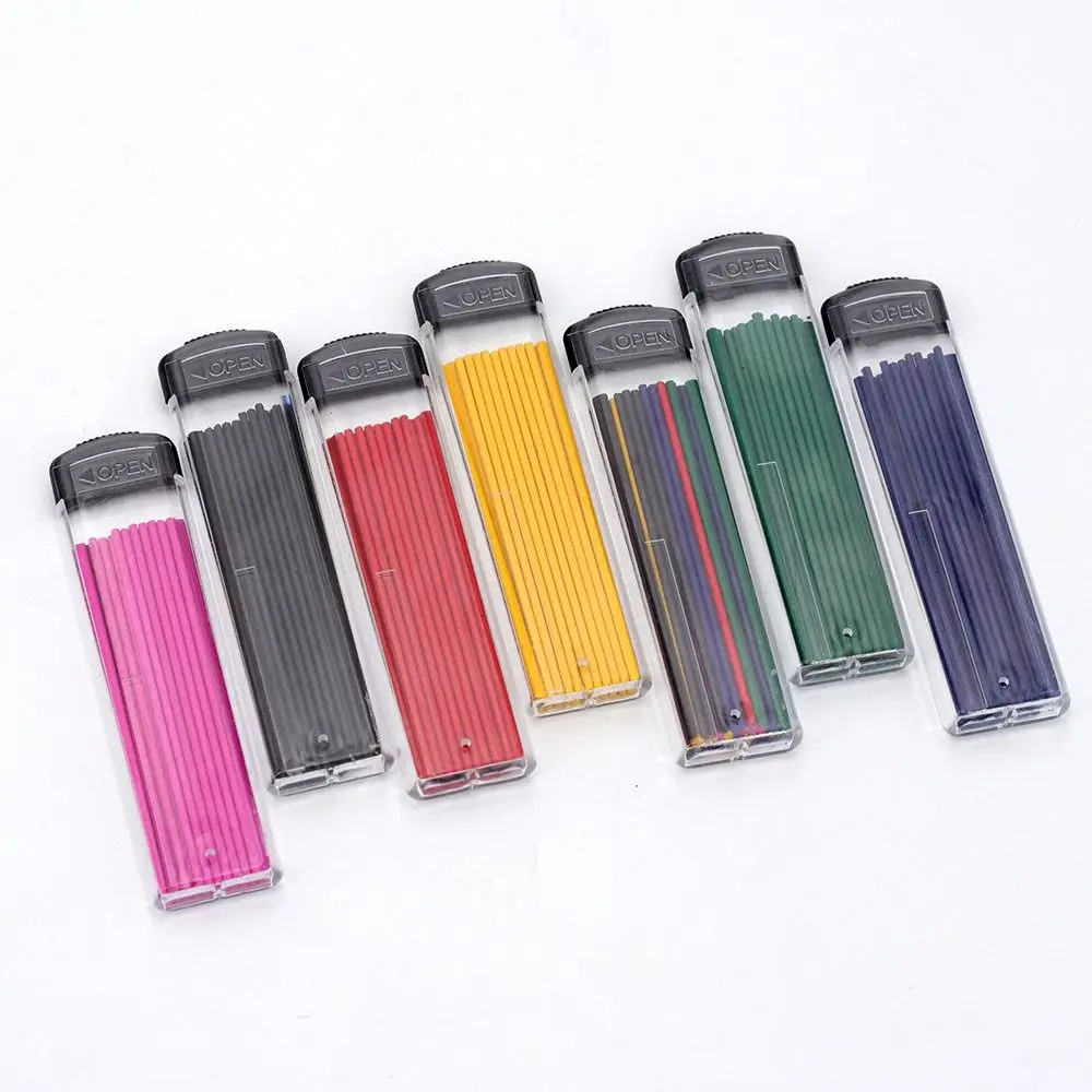 30개입/박스 1.3mm 자동 연필심 리필 컬러 교체형 샤프펜슬심 샤프펜슬 리필