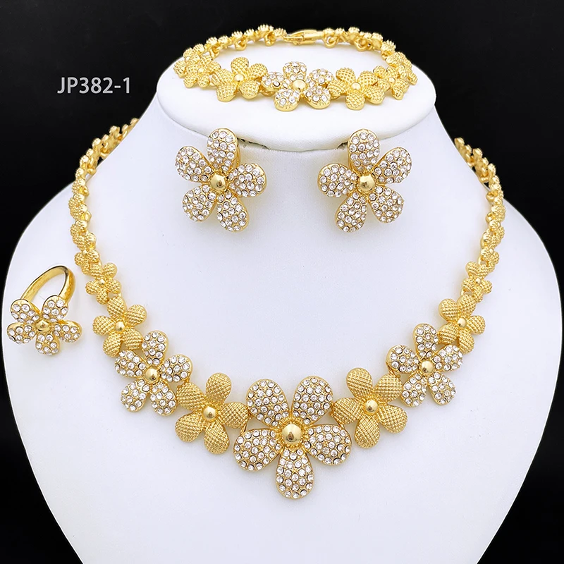 Vintage Jewelry Sets Necklace For Women Wedding Party Petal Necklace