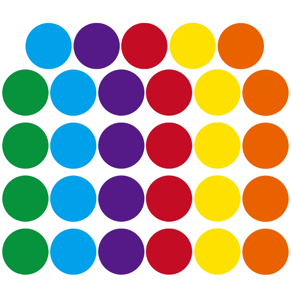 

5 Sets Kids Safe Carpet Round Shape Marker Stickers Table Classroom Supplies Floor Dots Learn Colors