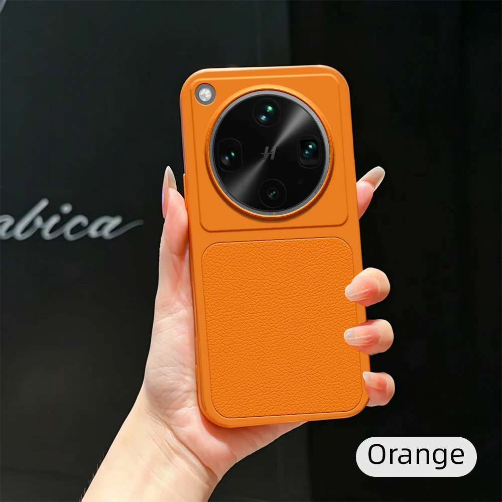 Luxury Leather Case with Lens Protection & Matte Finish – Premium Back Cover