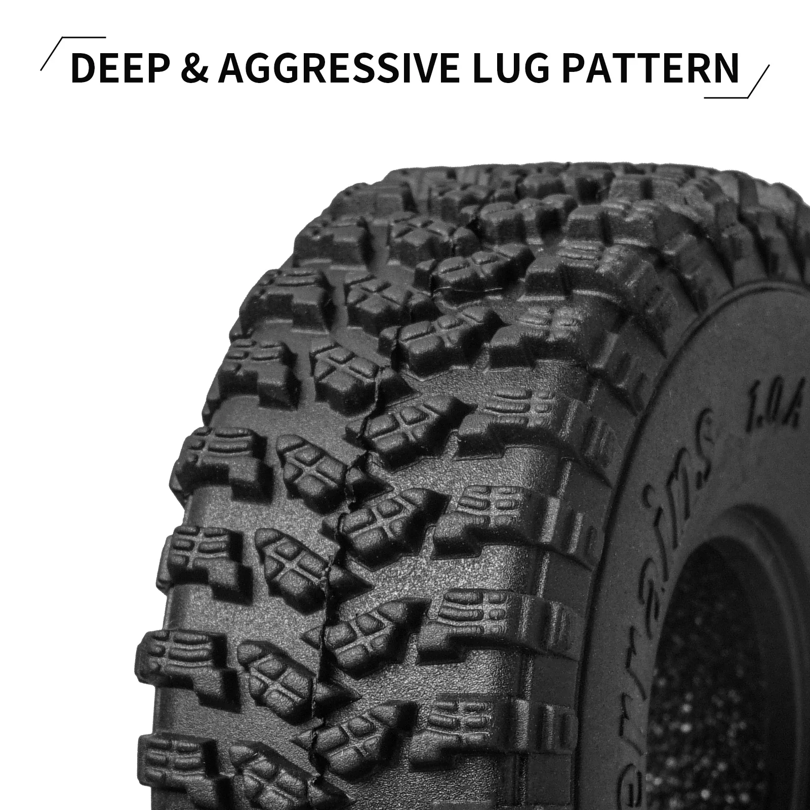 INJORA 62*24mm S4 All Terrain 1.0 Wheel Tires for 1/18 1/24 RC Crawler Car Axial SCX24 FCX24 Enduro24 AX24 (T2450) 5