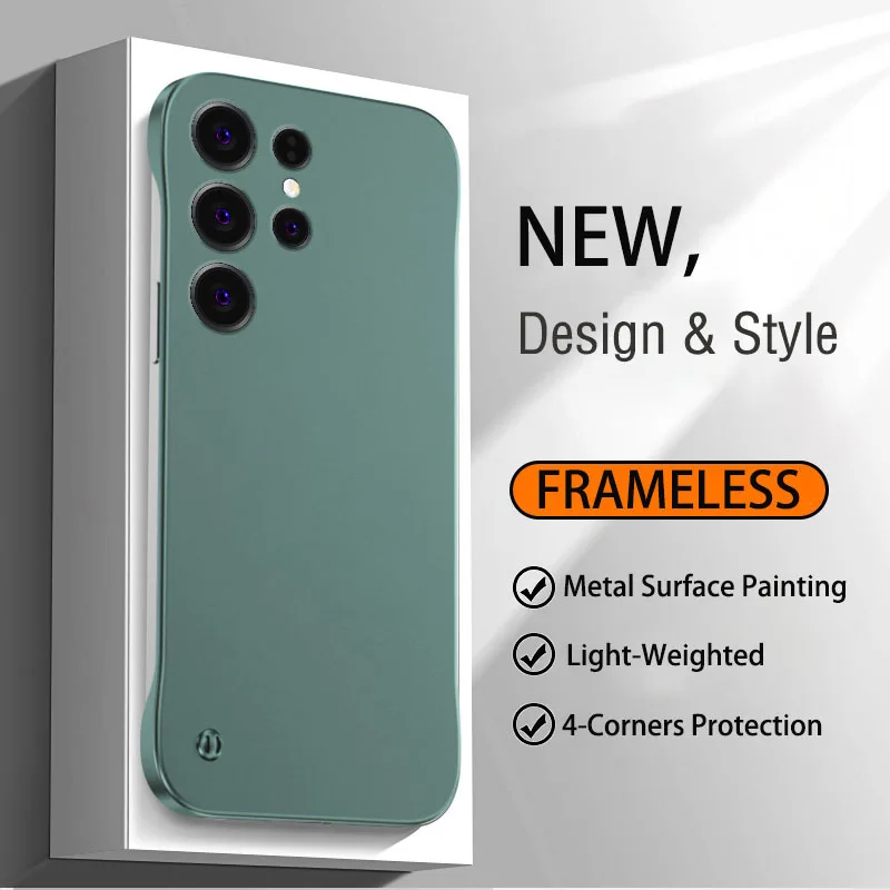 Ultra Thin Frameless Metal Surface Phone Case - Full Cover Premium Protection
