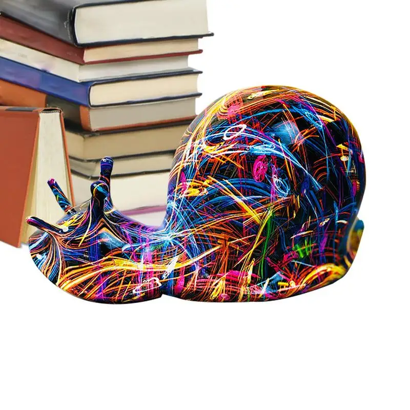 

Статуэтка из разноцветной смолы с орнаментом улитки, настольное ремесло, статуэтка в виде улитки для гостиной, столовой, кабинета для комнаты для отдыха