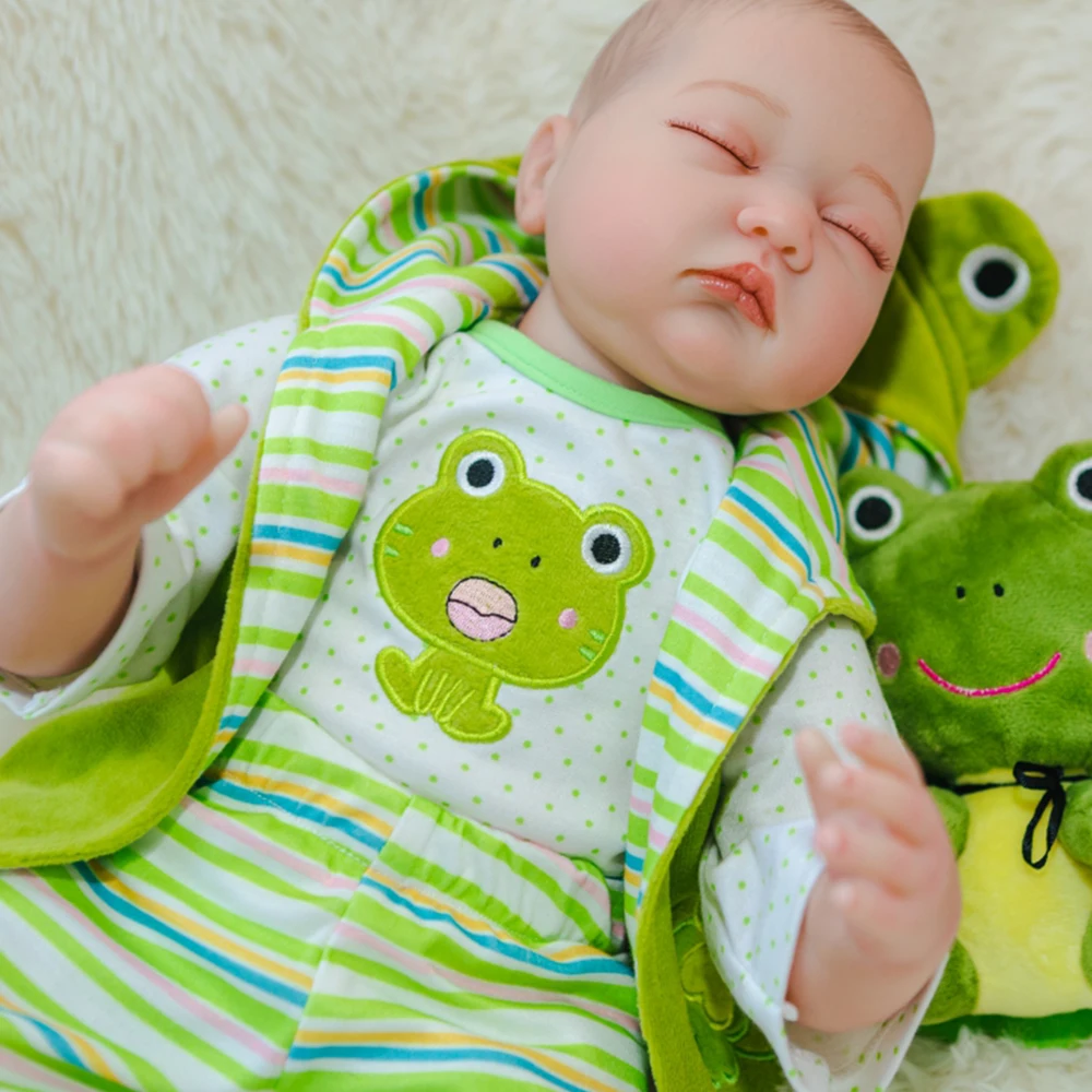 

Boutique Hand-painted Dolls Bebe Reborn Lifelike Newborn Baby Real Alive Sleeping 3D Skin Tone Art Collectiable Doll Gift