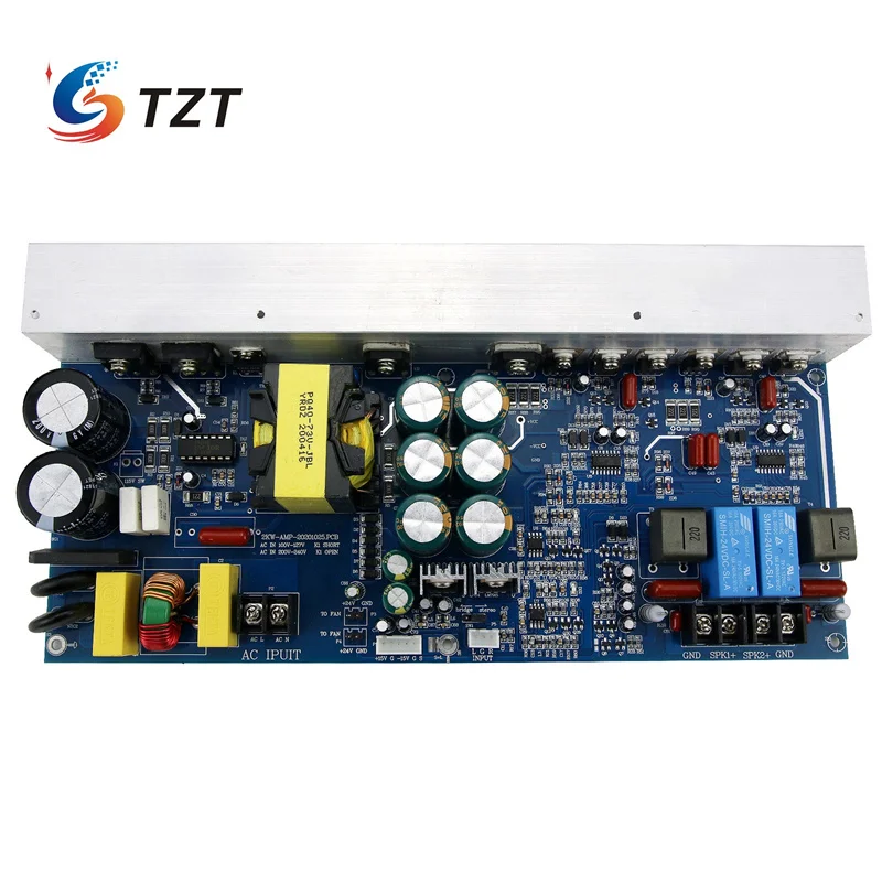 

TZT 1000W Digital Amplifier Board Stereo 2 Channel Power Amp Board 500W+500W with Switching Power Supply