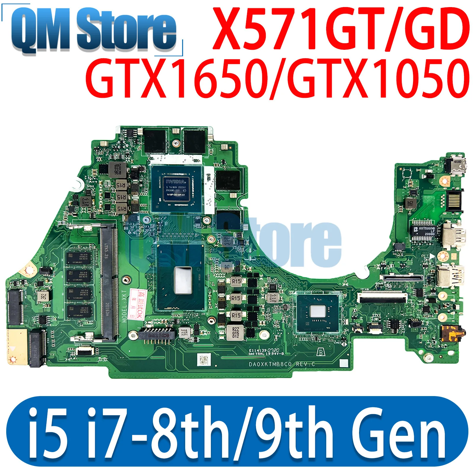 DA0XKTMB8C0 Материнская плата ASUS X571GT X571GD VX60G K571G R571G F571G YX571G A571G материнская плата для ноутбука i5 i7 8/9 4 ГБ/8 ГБ ОЗУ