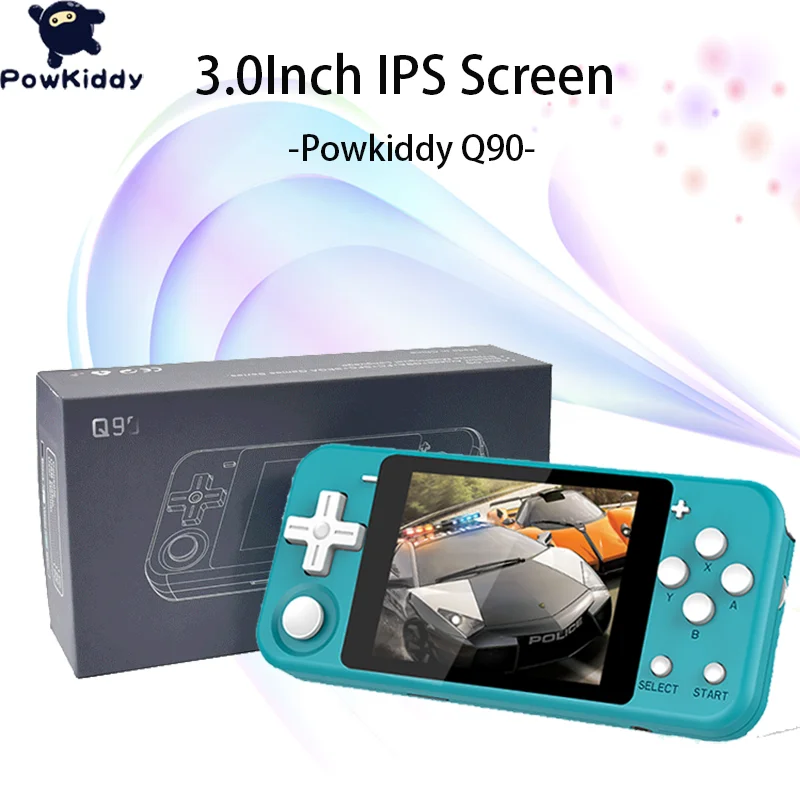 Powkiddy q90 vendas quentes multi idiomas handheld game console 3.0