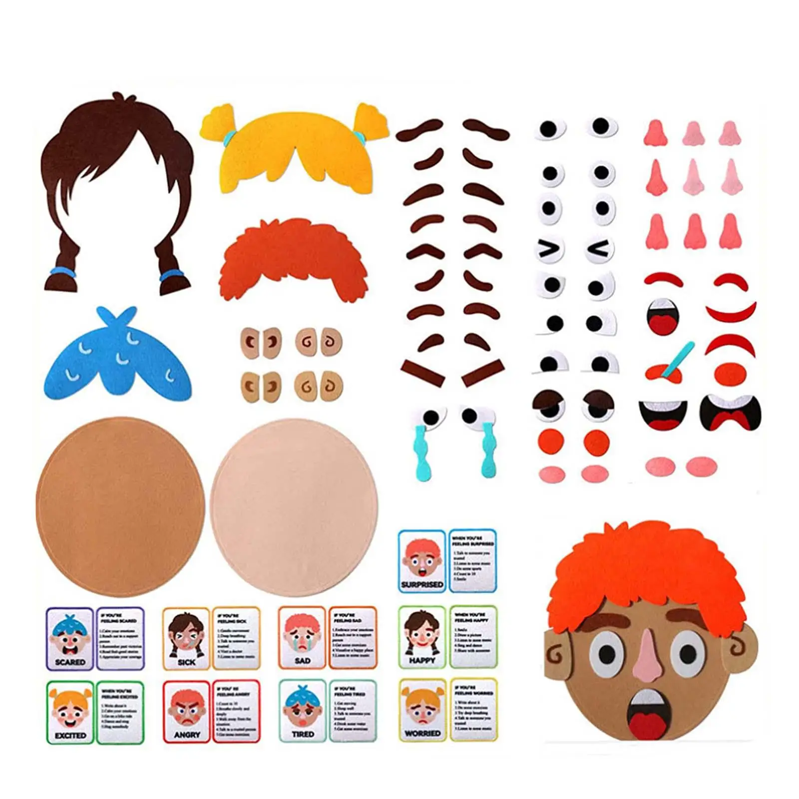 

Social Emotional Learning Activities Sensory Toy Preschool Express Emotions Faces Games for Girls Kids Boys Toddlers Ages 3+