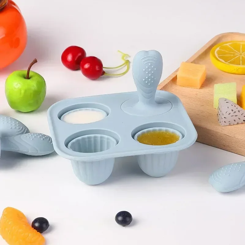 5PCS Baby Fruit and Vegetable Teether BPA Free Silicone Hand Ring Food Supplement Squeezing Rabbit Shape Bite Feeding Tableware fruit food feeder baby mess squeezer
