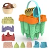 Beach Castle Bucket, Play Sand Set Toys, Sand Scoop, Children Summer Toys Sand Toys Sands Box for Kids Outdoor Family Funny Gift 3