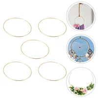 5 Pcs Metal Dream Catcher Hoops Iron Tool Dream Catcher Circle Wind Chime Home Decor Diy Supplies Round Rings For 2