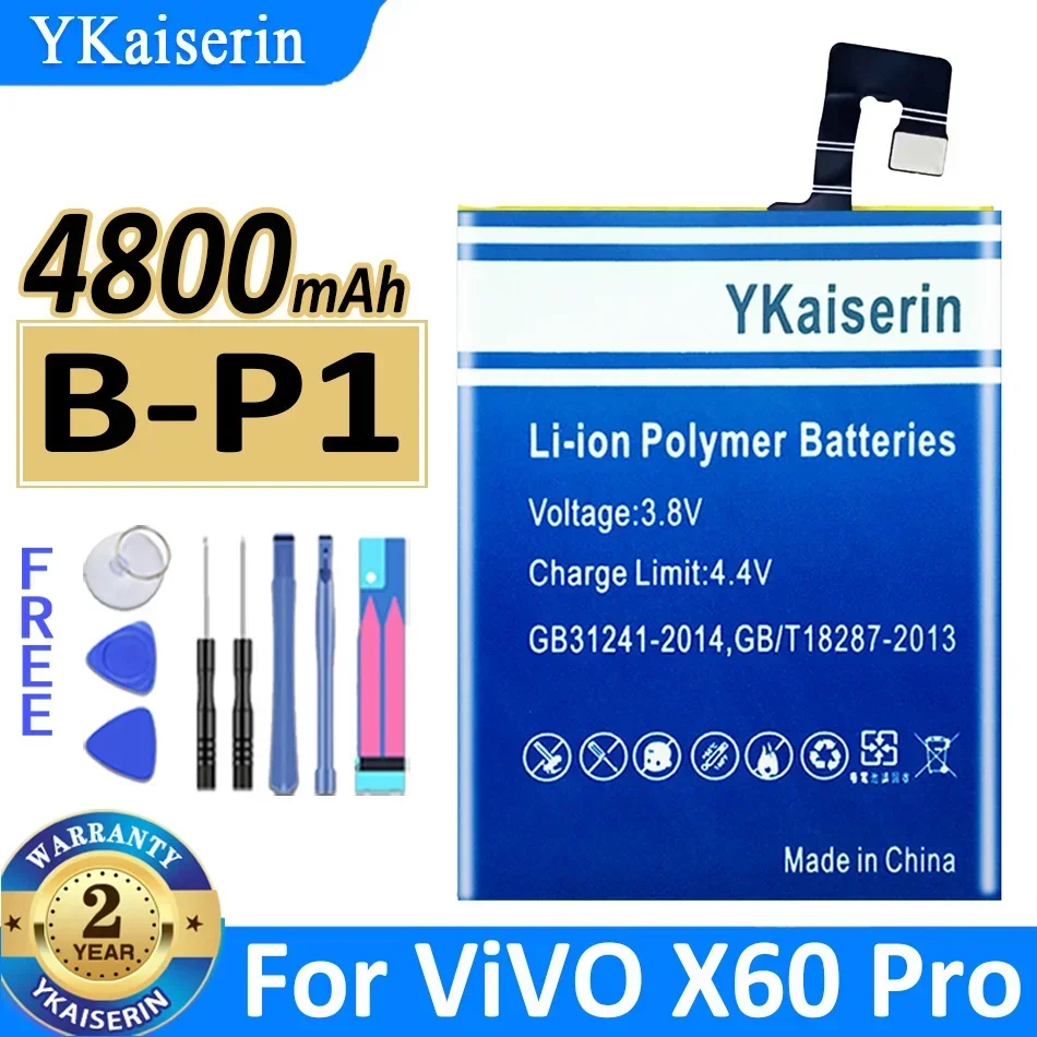 

4800mAh YKaiserin Battery B-P1 For ViVO X60 Pro X60Pro Mobile Phone Batteries