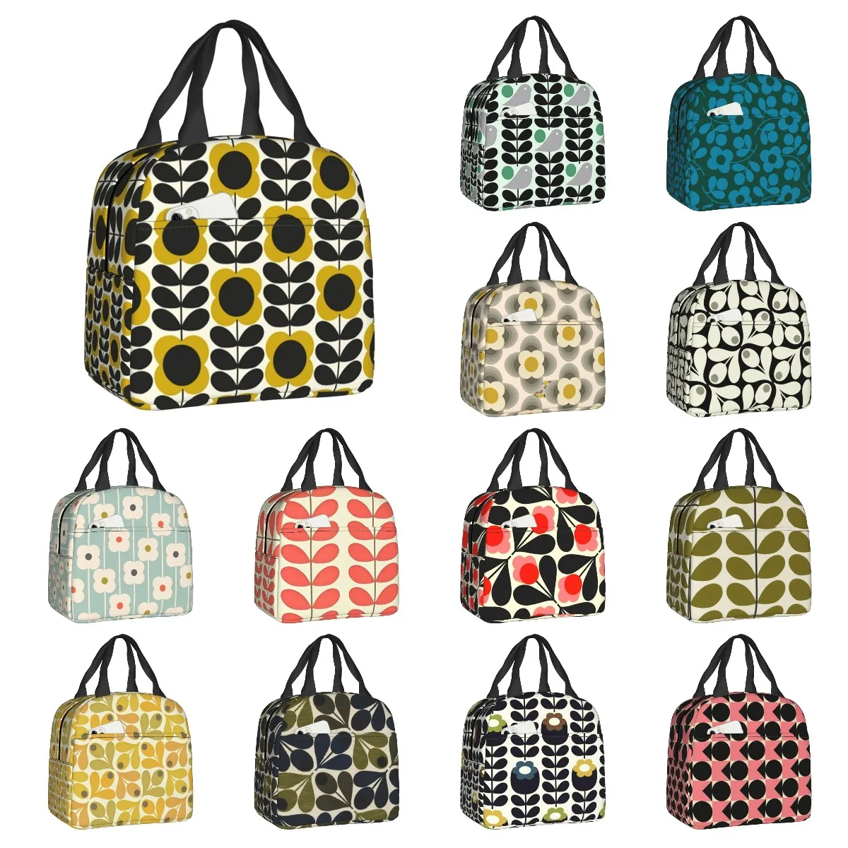 

Женская летняя изолированная сумка для ланча Orla Kiely с цветами