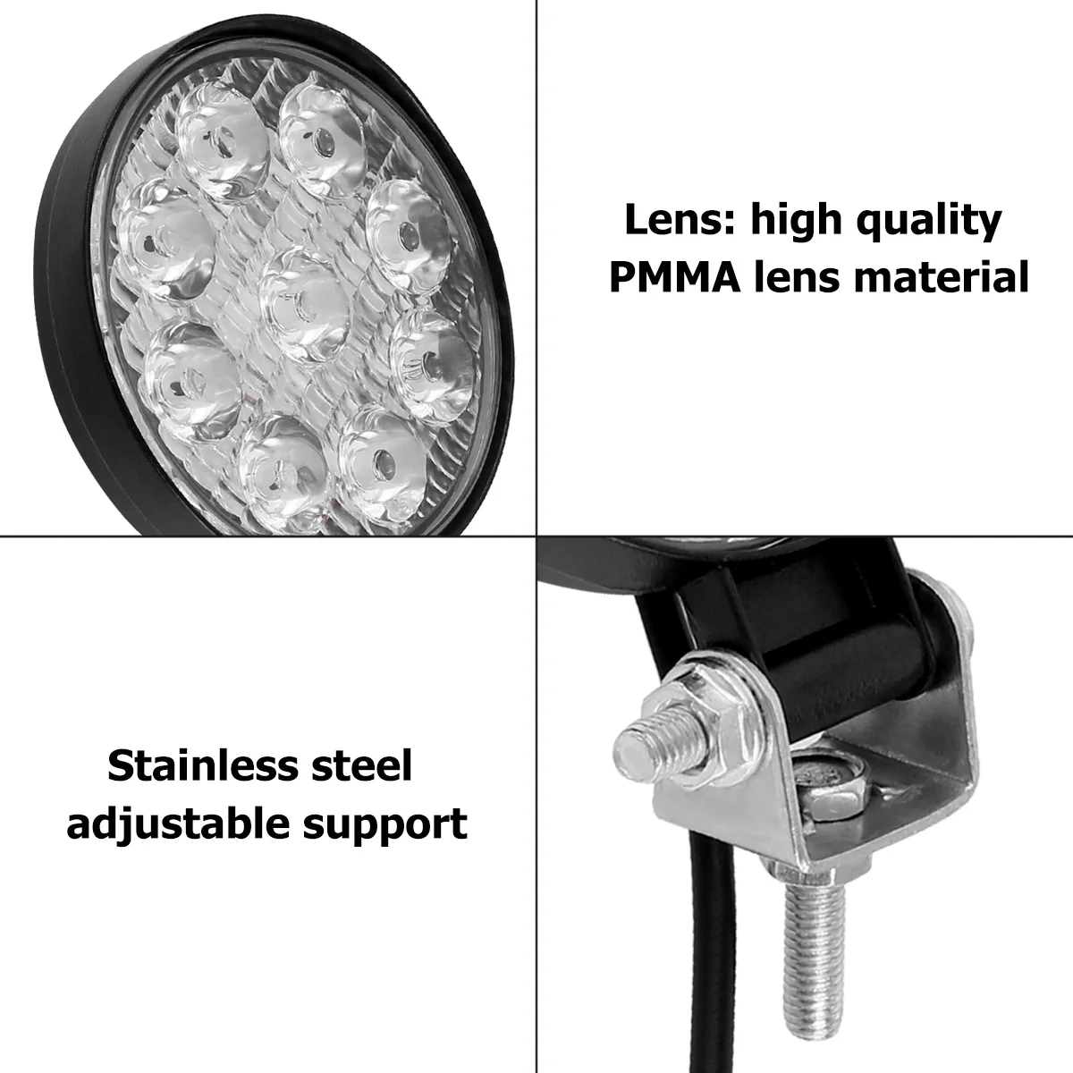 Waterproof LED Work Light 480W Round Headlamp for Offroad SUV Truck