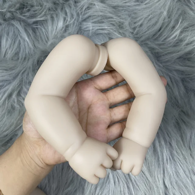 MRB 19 inch Vinyl Reborn Doll Kit Juliette Lifelike Unfinished Unpainted Mold Fresh Color Blank Vinyl Doll Kit with Cloth Body 6