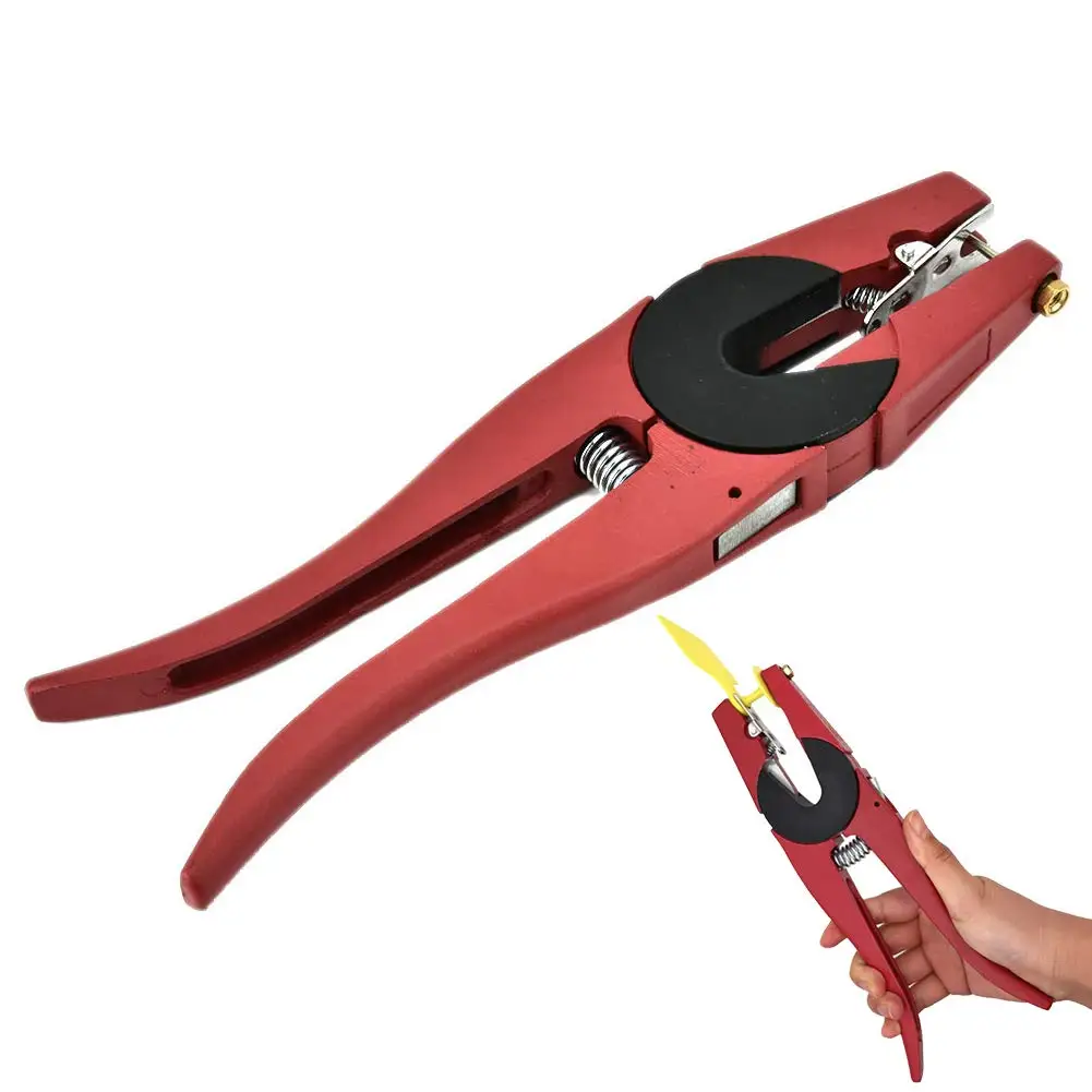 Ear Tagging Gun Livestock Ear Tag Plier Veterinary Marker Clamp Plier Forcep Applicator for Pigs Sheep Goats Cattles Cows animal ear pliers