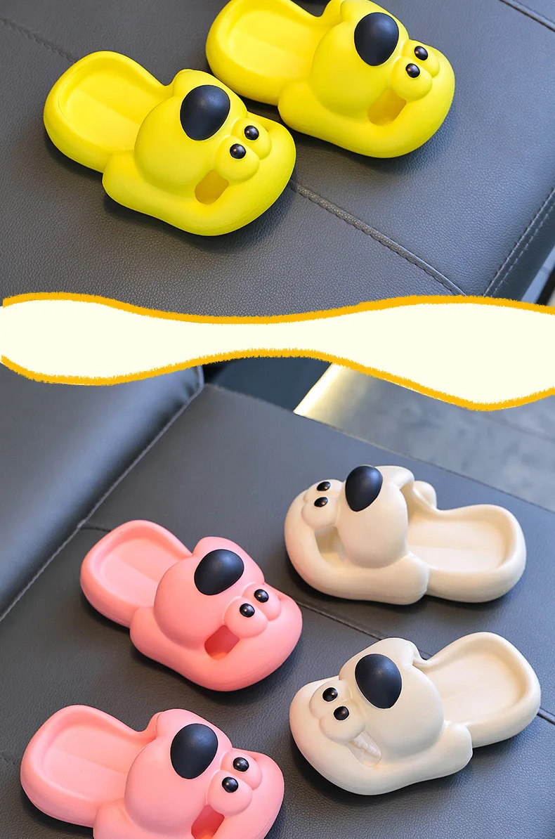 Children's Slippers - Cute Puppy Kids Indoor Slippers With Non Slip EVA Sole Sandals