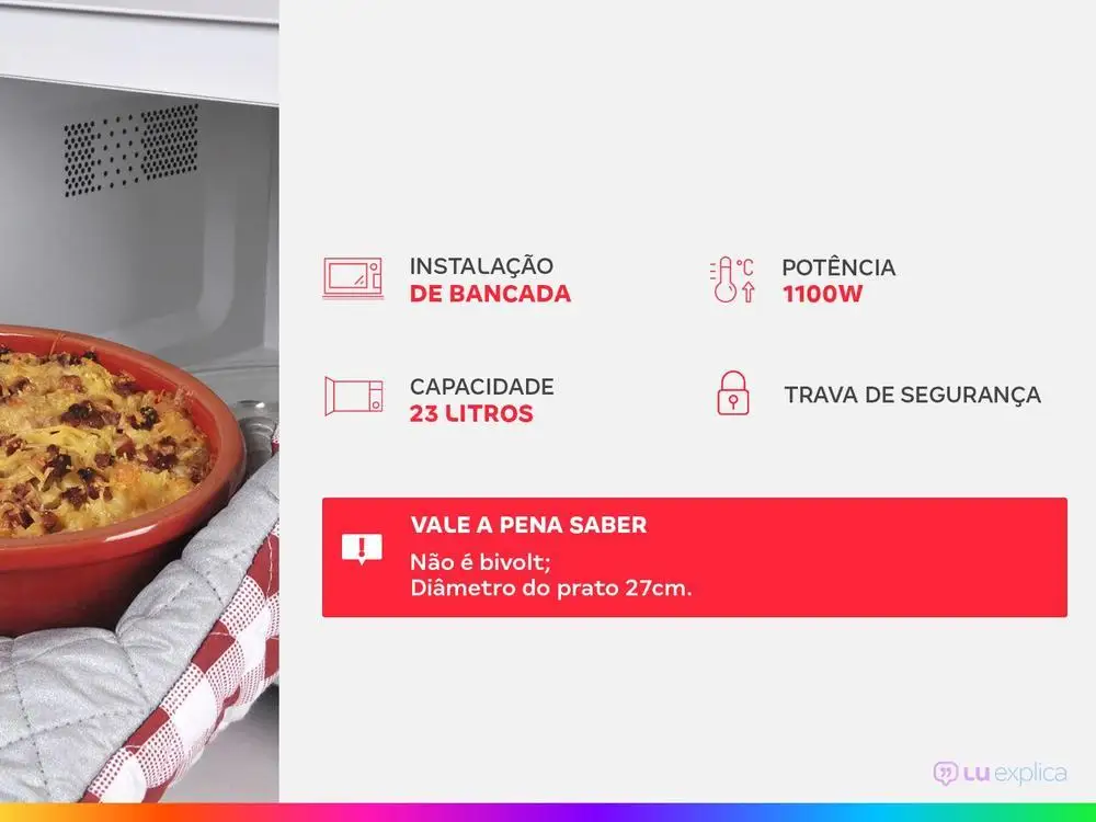 Micro-ondas Electrolux 23L Prata Efficient - 220V 2