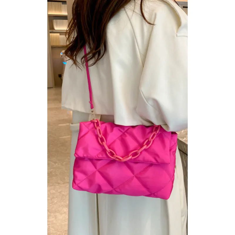 One Capacity Bag Shoulder Large Nylon Fabric Crossbody Handbags For Women Casual High-Quality Messenger Luxury Multicolored Y2k