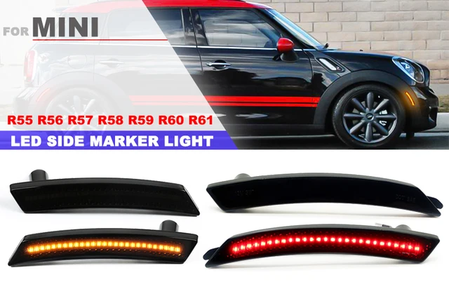 thumbnail image 2 of Side Marker For 07-15 Mini Cooper R55 R56 R57 R58 R59 Smoke Lens LED Side Mini Markers Bulk 2 of 14