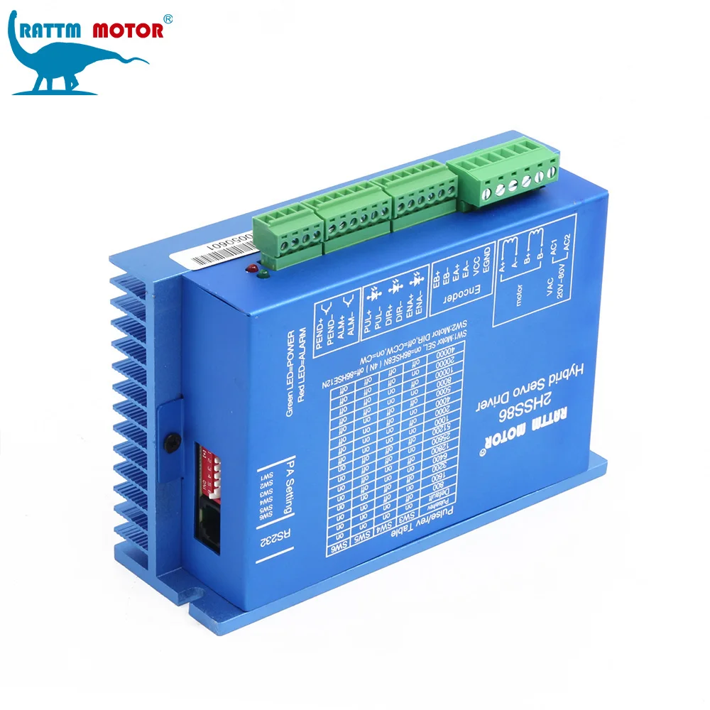Rattm-servo Driver Híbrido para Motor Motor de Loop Próximo Nema23 Nema24 Nema34 Hss57 Hss86 0200khz 6.0a 8.0a