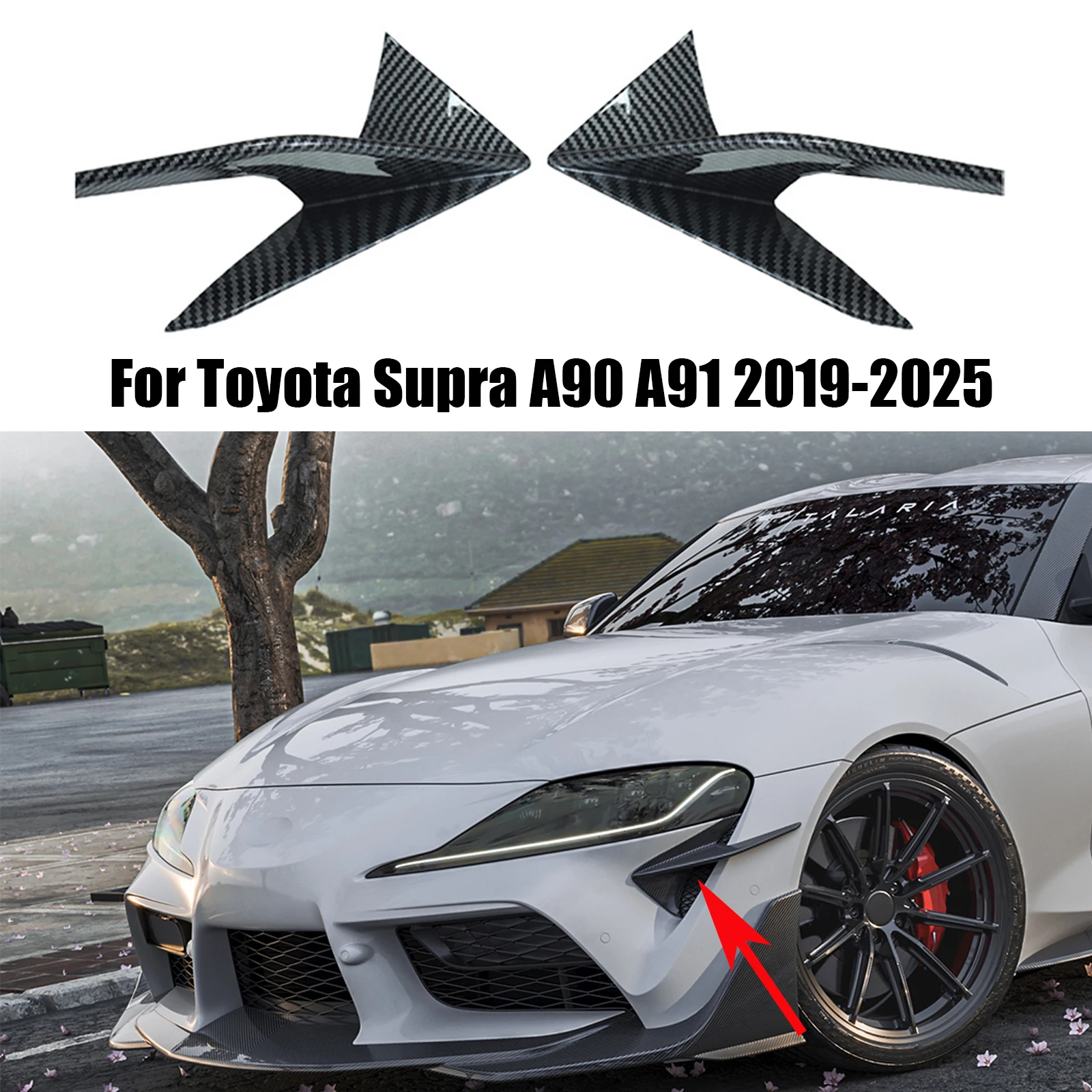 トヨタ スープラ A90 A91 リアバンパー カナード ペア ボディキット トヨタ スープラ A90 A91 リアバンパー カナード ペア ボディキット