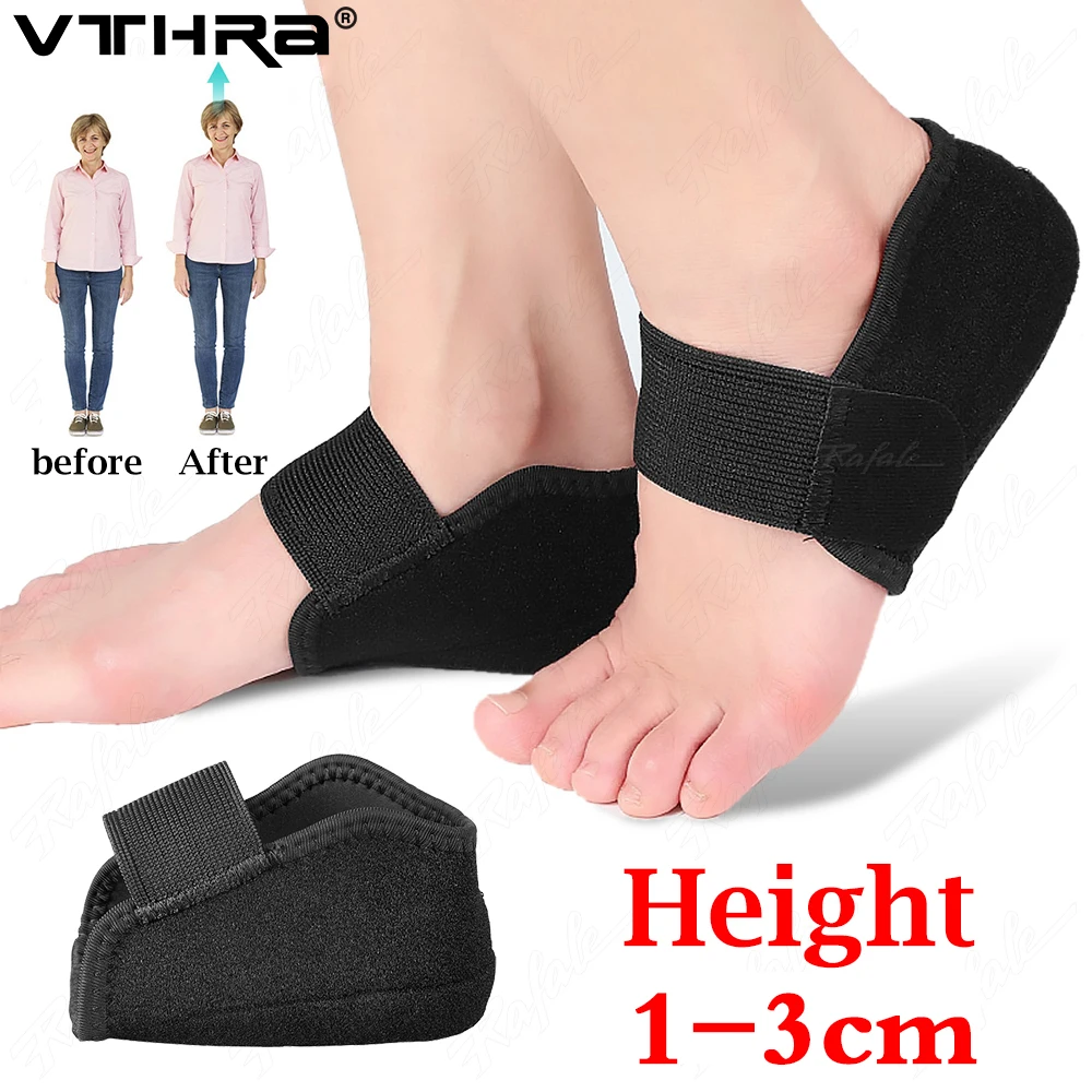 13cmInvisibleHeightIncreaseSiliconeSocksGelHeelPadOrthopedicArchSupportHeelCushion