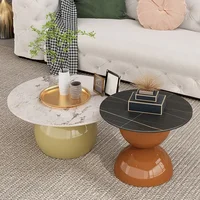 Tables basses en verre nordique moderne Simple originalité Salon Tables basses Style crème Salon meubles de maison Couchtisch FYCT 4