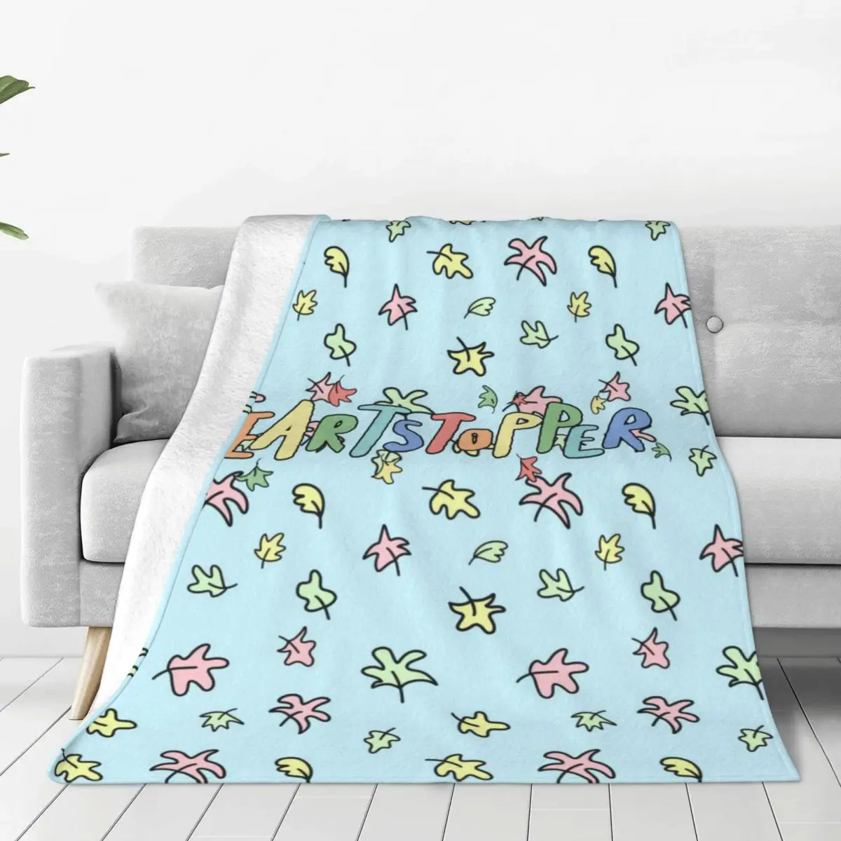 

Heartstopper Rainbow Lgbt Knitted Blanket Flannel Charlie Nick Boys Love Soft Throw Blankets for Bedding Couch Bed Rug