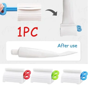 Spremi dentifricio Porta dentifricio Igiene orale Strumenti da bagno Tubo Cosmetici Pressa Detergente viso Dispenser per spremitura rotolante 1