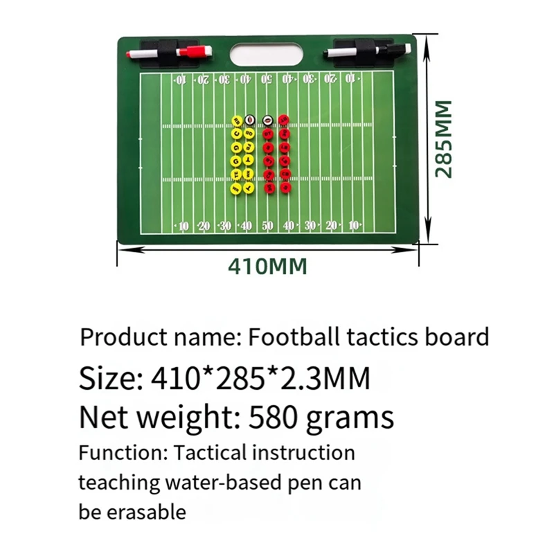Football Coach Board Football Coach Clipboard Double Sided Coaching Board for Sport Strategizing Techniques Plays