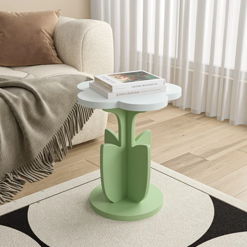 MOOJOU-mesa de centro de madera maciza, sofá creativo minimalista moderno junto a la sala de estar, decoración del hogar, mesa lateral de estilo crema