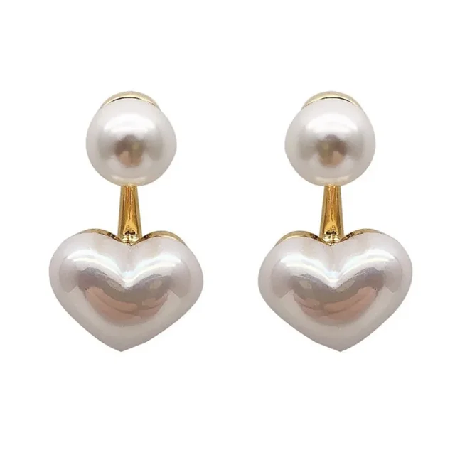 86448-b131ac.jpg LATS nouvelle mode contracté coeur perle boucles d'oreilles fines Joker doux tempérament élégant femmes goutte boucle d'oreille bijoux de mode