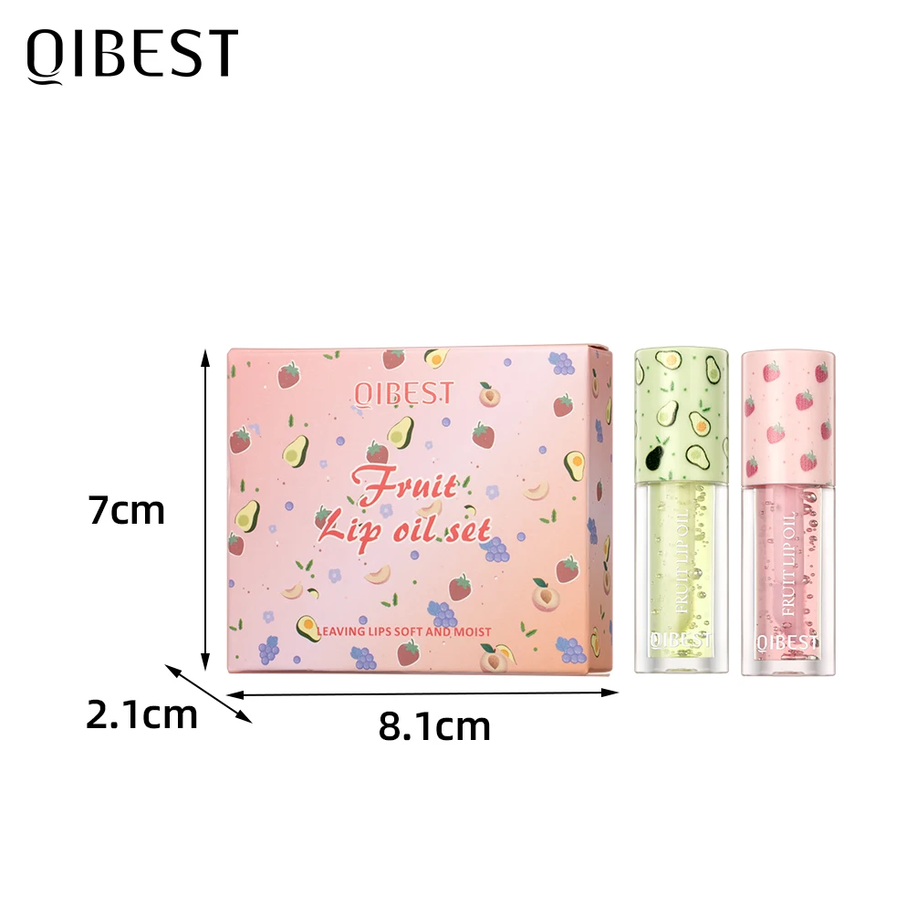 QIBEST Lip Oil Balm Set Glossy Lip Gloss Moisturizing Makeup Tinted Plumping Mirror Glaze Glow Oil Cosmetic Kit
