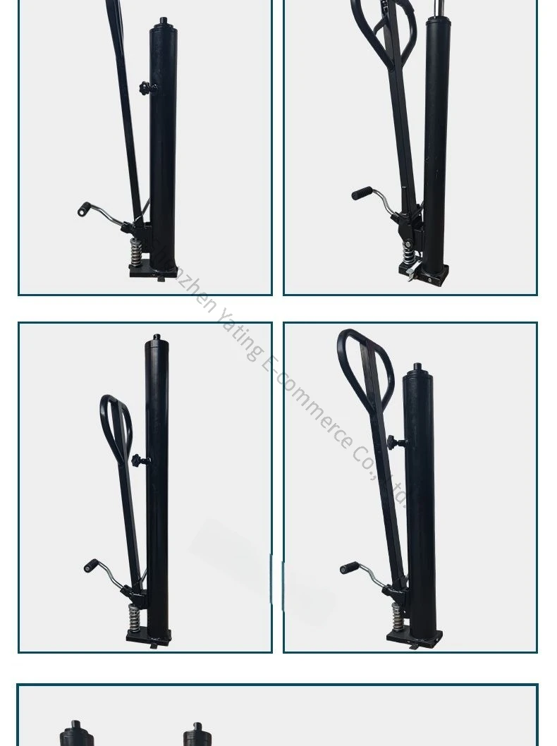 New 2T 1.6M Manual Hydraulic Forklift Oil Cylinder Stacker Lift Truck Pump 1 Ton