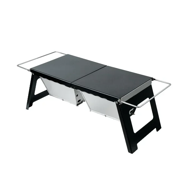 All in One Portable Fastfold Camp Table Charcoal BBQ Grill Compact Outdoor Cooking Equipment for Camping Hiking and Backyard Use