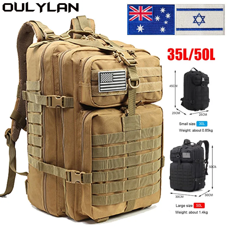 

Tactical Hunting Nylon Bags For Sport Trekking Waterproof Pack Military Backpack 50L/30L Large Capacity Man Rucksacks