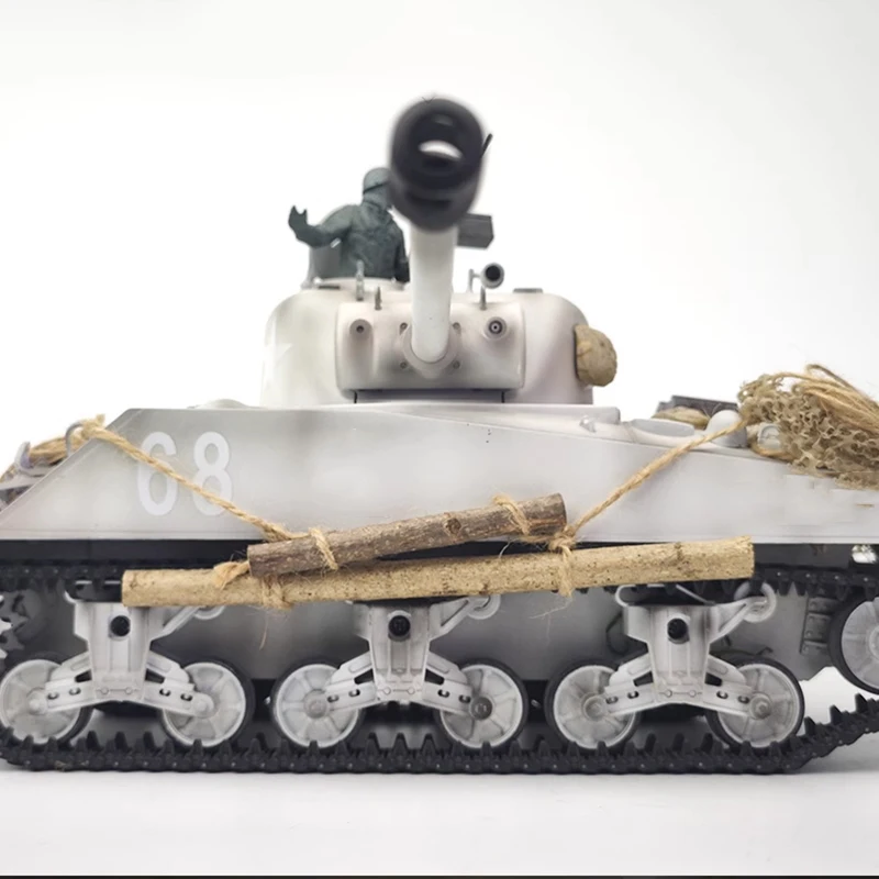 Henglong RC Tank 1/16 M4A3 Remote Control Tank RTR Tracked Off-road Armored Vehicle Toys for Boys Tank Model Toy 4