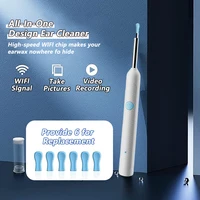 Nettoyeur visuel de cire d'oreille avec caméra, Endoscope d'élimination du cérumen en toute sécurité avec caméra de 5M, Otoscope lumineux, outils de nettoyage des oreilles, soins des oreilles 4